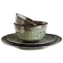 Madam Stoltz Assiette à Déjeuner En Grès Vert Foncé 6 Madam Stoltz Assiette à Déjeuner En Grès Vert Foncé -Maison Promos Magasin assiette a dejeuner en gres vert fonce madam stoltz.nhx48v.max