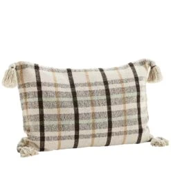 Madam Stoltz Coussin à Carreaux (40 X 60 Cm)