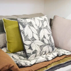 Coussin Helios En Lin Lavé Café -Maison Promos Magasin coussin helios en lin lave cafe vent du sud.2pljjh.max