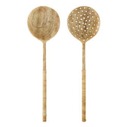 Madam Stoltz Couverts à Salade En Bambou