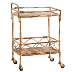 Madam Stoltz Desserte En Bambou à Roues