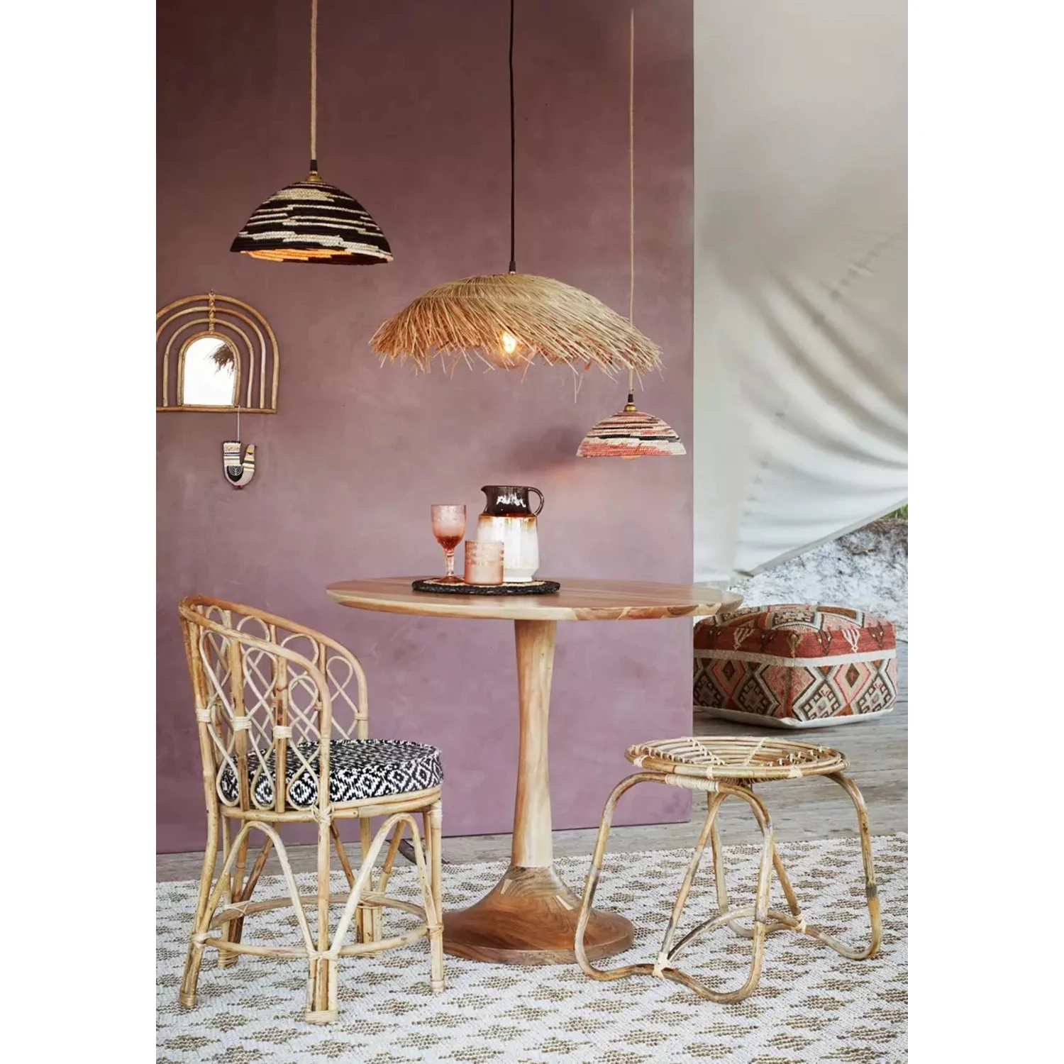 Madam Stoltz Miroir Arc-en-Ciel En Bambou 2 Madam Stoltz Miroir Arc-en-Ciel En Bambou – Image 2