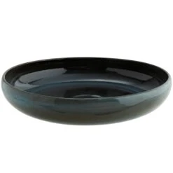 Madam Stoltz Plat De Service Rond Bleu