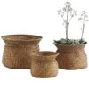Madam Stoltz Set De 3 Paniers Tressés