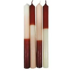 Set De 4 Bougies Bicolores