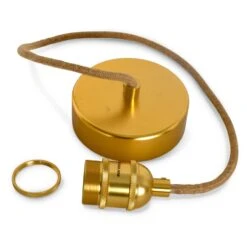 Système électrique Corde Douille Métal Doré (H.110 Cm) -Maison Promos Magasin systeme electrique corde douille metal dore h110 cm opjet.hczcvd.max