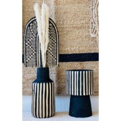 Vase Aya à Rayures (H.30 Cm) -Maison Promos Magasin vase aya a rayures h30 cm opjet.5j46ks.max