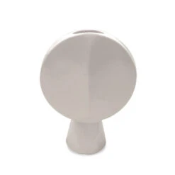 Vase Céramique Face Ecru