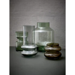 Vase En Verre Gris Fumé -Maison Promos Magasin vase en verre gris fume hk living.knv255.max