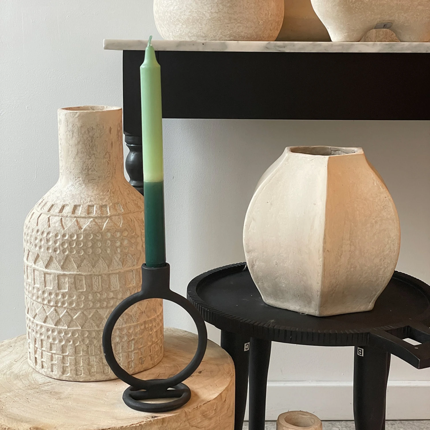 Vase Papier Mâché Etnique 3 Vase Papier Mâché Etnique – Image 3