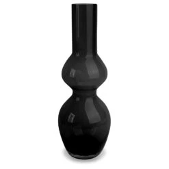 Vase Verre Base Ovale Noir