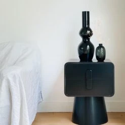 Vase Verre Base Ovale Noir -Maison Promos Magasin vase verre base ovale noir opjet.z2k8ns.max