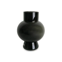 Vase Verre Rond Noir