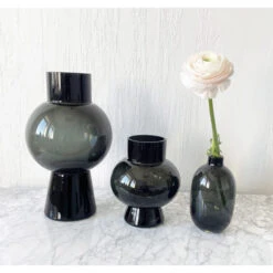 Vase Verre Rond Noir -Maison Promos Magasin vase verre rond noir opjet.6cbw9x.max